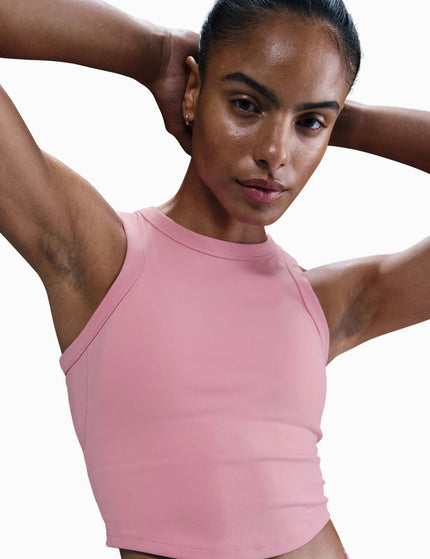 Nike One Fitted Dri-FIT Cropped Tank Top - Elemental Pink/Blackimage1- The Sports Edit