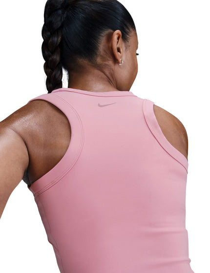 Nike One Fitted Dri-FIT Cropped Tank Top - Elemental Pink/Blackimage2- The Sports Edit