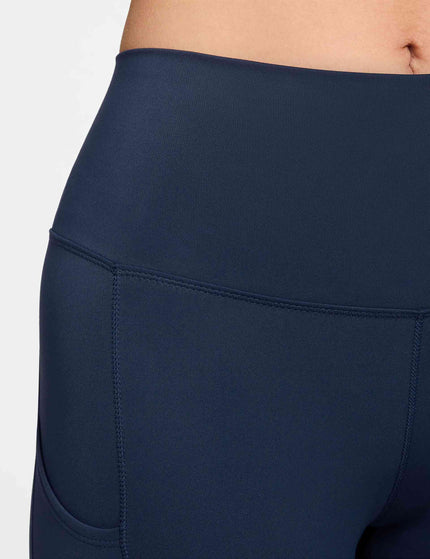 Nike One High Waisted 7/8 Leggings with Pockets - Obsidian/Blackimage4- The Sports Edit