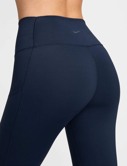 Nike One High Waisted 7/8 Leggings with Pockets - Obsidian/Blackimage6- The Sports Edit