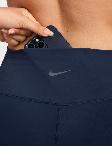 Nike One High Waisted 7/8 Leggings with Pockets - Obsidian/Blackimage7- The Sports Edit