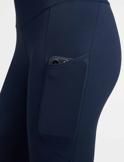 Nike One High Waisted 7/8 Leggings with Pockets - Obsidian/Blackimage5- The Sports Edit