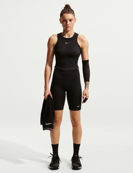 Nike One High Waisted 8" Biker Shorts - Black/Whiteimages5- The Sports Edit