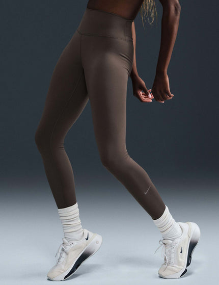 Nike One High Waisted Leggings - Ironstone/Blackimage1- The Sports Edit