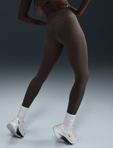 Nike One High Waisted Leggings - Ironstone/Blackimage2- The Sports Edit