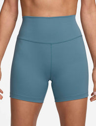 Nike One High Waisted 5" Biker Shorts - Smokey Blue/Blackimage1- The Sports Edit
