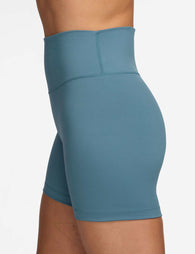 Nike One High Waisted 5" Biker Shorts - Smokey Blue/Blackimage2- The Sports Edit