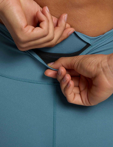 Nike One High Waisted 5" Biker Shorts - Smokey Blue/Blackimages4- The Sports Edit