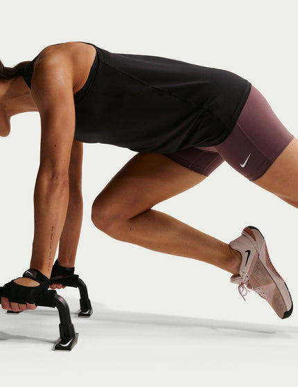 Nike One High Waisted 5" Biker Shorts - Tattoo/Whiteimages4- The Sports Edit