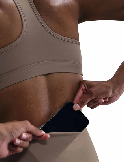 Nike One High Waisted Leggings - Mink Brown/Blackimage3- The Sports Edit