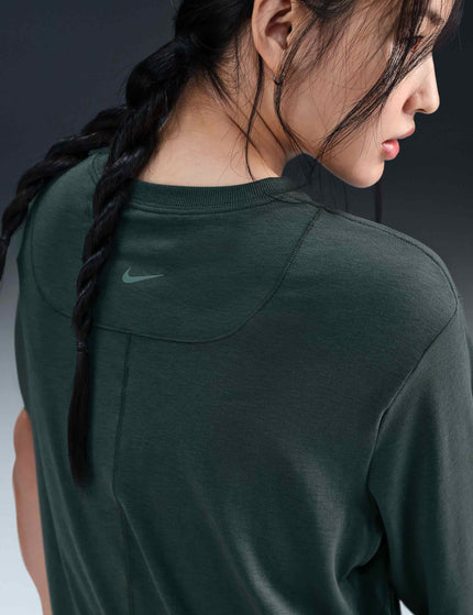 Nike One Relaxed Dri-FIT Long Sleeve Top - Vintage Green/Blackimage3- The Sports Edit