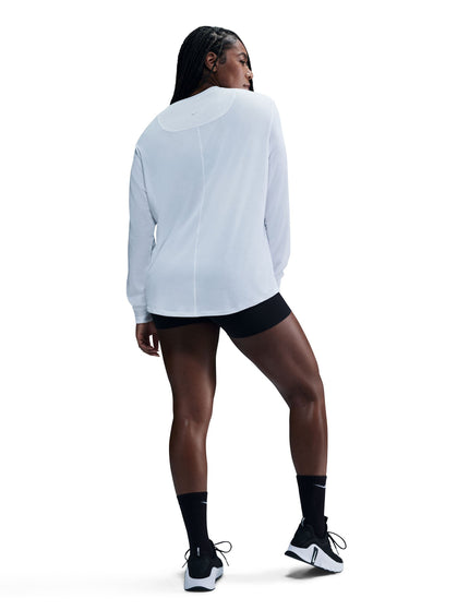 Nike One Relaxed Dri-FIT Long Sleeve Top - Whiteimage3- The Sports Edit