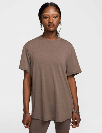 Nike One Relaxed Dri-FIT Short-Sleeve Top - Ironstone/Blackimage1- The Sports Edit