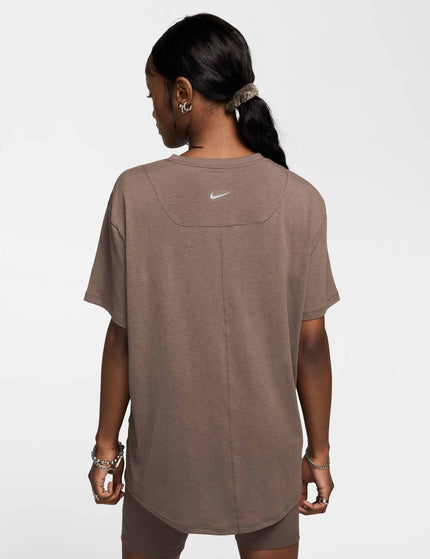 Nike One Relaxed Dri-FIT Short-Sleeve Top - Ironstone/Blackimage2- The Sports Edit