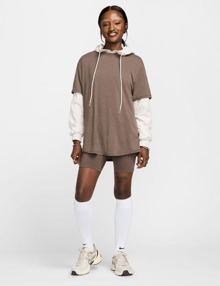 Nike One Relaxed Dri-FIT Short-Sleeve Top - Ironstone/Blackimage7- The Sports Edit