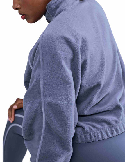Nike One Therma-FIT Polar Half-Zip Top - World Indigo/Whiteimages2- The Sports Edit
