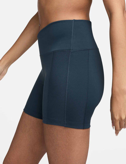 Nike One Wrap High Waisted 5" Biker Shorts - Armory Navy/Blackimage2- The Sports Edit