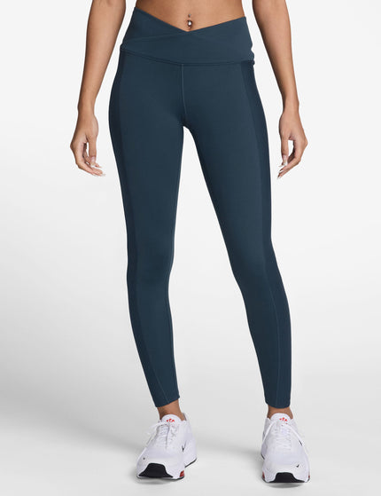 Nike One Wrap High Waisted 7/8 Leggings - Armory Navy/Whiteimage1- The Sports Edit