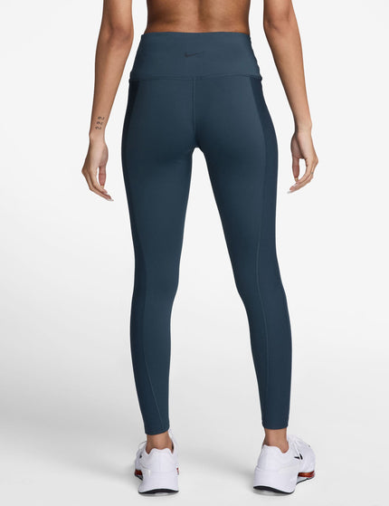 Nike One Wrap High Waisted 7/8 Leggings - Armory Navy/Whiteimage2- The Sports Edit