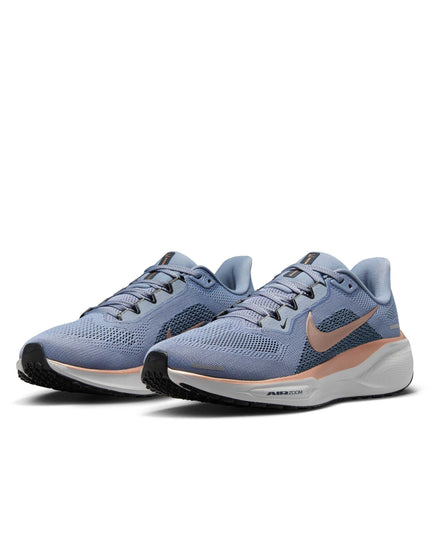 Nike Pegasus 41 Shoes - Ashen Slate/Armoury Navy/Black/Metallic Red Bronzeimage2- The Sports Edit