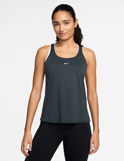 Nike Pro Dri-FIT Tank Top - Seaweed/Whiteimages1- The Sports Edit