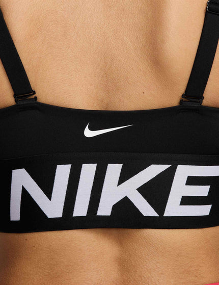 Nike Pro Indy Plunge Medium-Support Sports Bra - Black/Whiteimage4- The Sports Edit