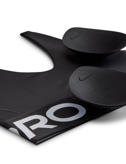 Nike Pro Indy Plunge Medium-Support Sports Bra - Black/Whiteimage8- The Sports Edit