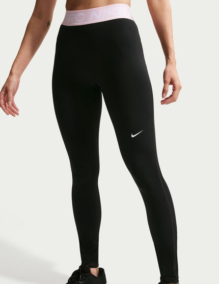 Nike Pro Leggings - Black/Pink Foam/Whiteimages1- The Sports Edit