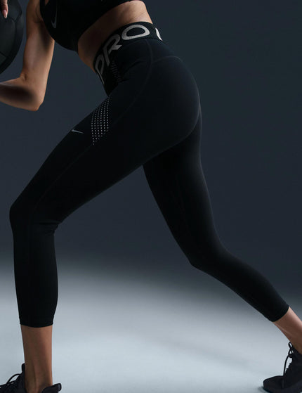 Nike Pro Sculpt High Waisted 7/8 Leggings - Black/Reflective Silverimage3- The Sports Edit