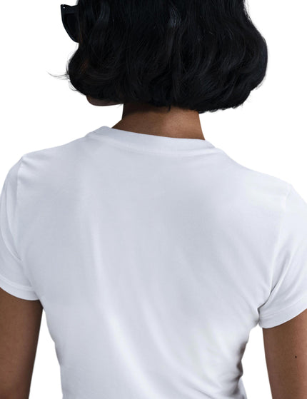 Nike Sportswear Chill Knit Cropped T-Shirt - White/Blackimages2- The Sports Edit