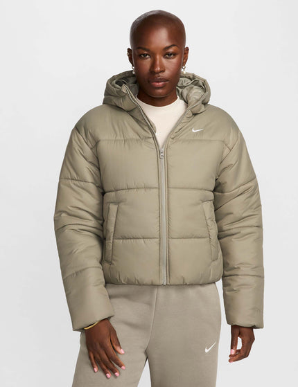 Nike Sportswear Classic Puffer Therma-Fit Hooded Jacket - Light Army/Whiteimage1- The Sports Edit