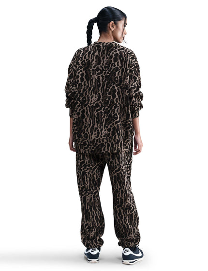 Nike Sportswear Phoenix Fleece Oversized Printed Sweatpants - Black/Ironstone/Blackimages6- The Sports Edit
