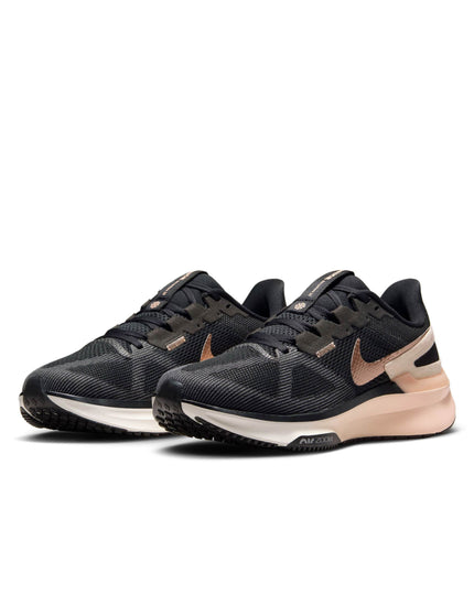 Nike Structure 25 Shoes - Black/Crimson Tint/Anthracite/Metallic Red Bronzeimage2- The Sports Edit