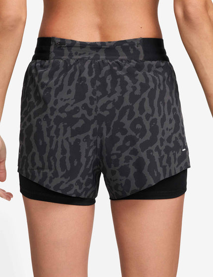 Nike Swift Dri-FIT 2-in-1 Printed Running Shorts - Black/Reflective Silverimage3- The Sports Edit