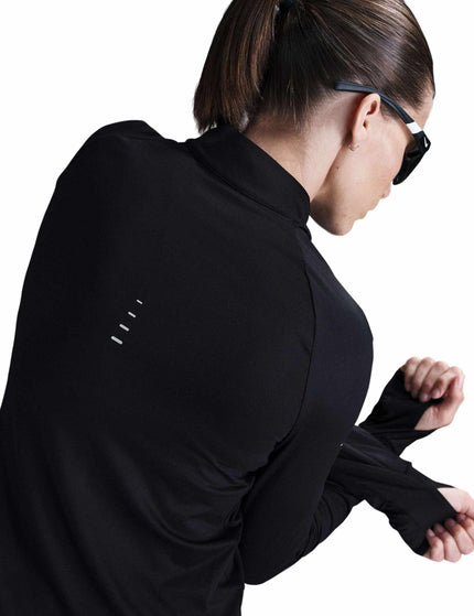 Nike Swift Dri-FIT UV 1/4-Zip Running Top - Black/Reflective Silverimage4- The Sports Edit