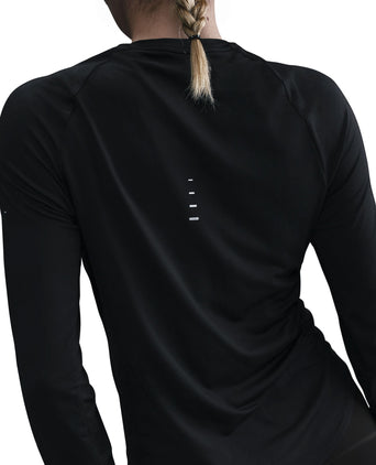 Swift Dri-FIT UV Long-Sleeve Running Top - Black/Reflective Silver
