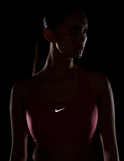 Nike Swift High-Support Lightly Lined Sports Bra - Sea Coral/Reflective Silverimages4- The Sports Edit