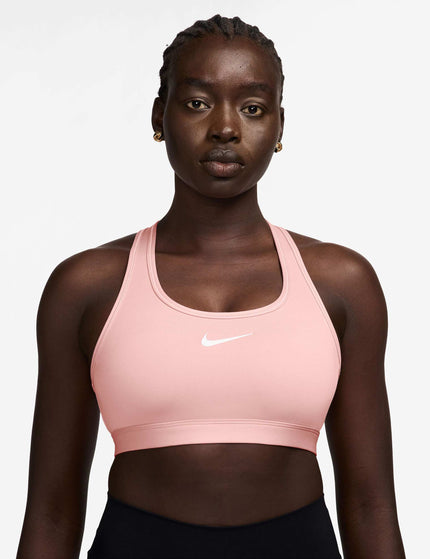Nike Swoosh Medium Support Bra - Atmosphere/Whiteimage3- The Sports Edit