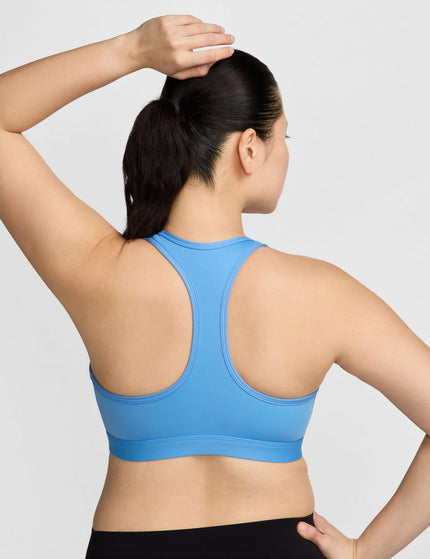 Nike Swoosh Medium Support Bra - University Blue/Whiteimage2- The Sports Edit
