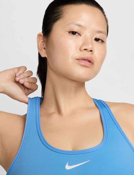 Nike Swoosh Medium Support Bra - University Blue/Whiteimage5- The Sports Edit