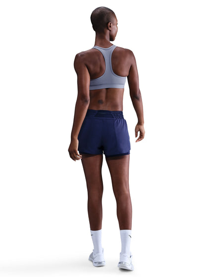 Nike Swoosh Medium Support Bra - World Indigo/Whiteimages4- The Sports Edit