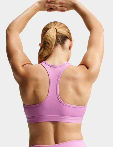 Nike Swoosh Medium Support Bra - Light Magenta/Whiteimages2- The Sports Edit