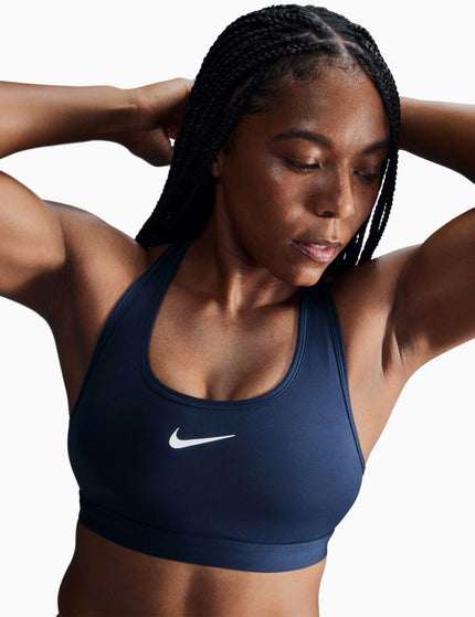 Nike Swoosh Medium Support Bra - Armoury Navy/Whiteimage1- The Sports Edit