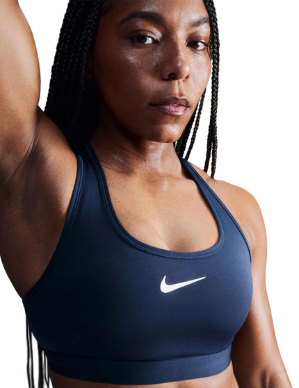 Nike Swoosh Medium Support Bra - Armoury Navy/Whiteimage3- The Sports Edit