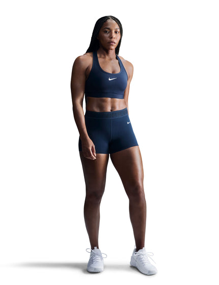 Nike Swoosh Medium Support Bra - Armoury Navy/Whiteimage4- The Sports Edit