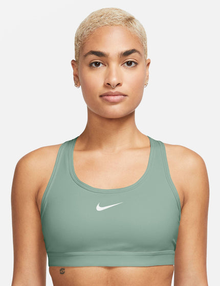 Nike Swoosh Medium Support Bra - Steam/Whiteimages1- The Sports Edit