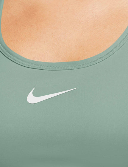 Nike Swoosh Medium Support Bra - Steam/Whiteimages3- The Sports Edit