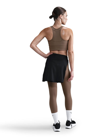 Nike Swoosh Pocket Medium-Support Sports Bra - Mink Brown/Whiteimage6- The Sports Edit