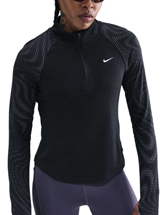 Tempo Flash 1/4-Zip Running Top - Black/Reflective Silver