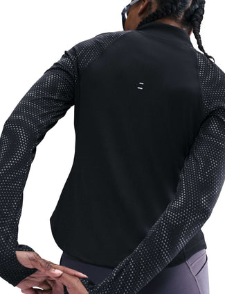 Tempo Flash 1/4-Zip Running Top - Black/Reflective Silver